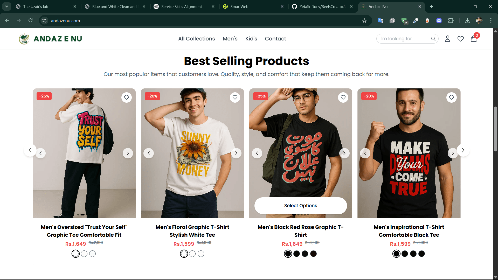 Andazenu (T-Shirt E-Commerce)