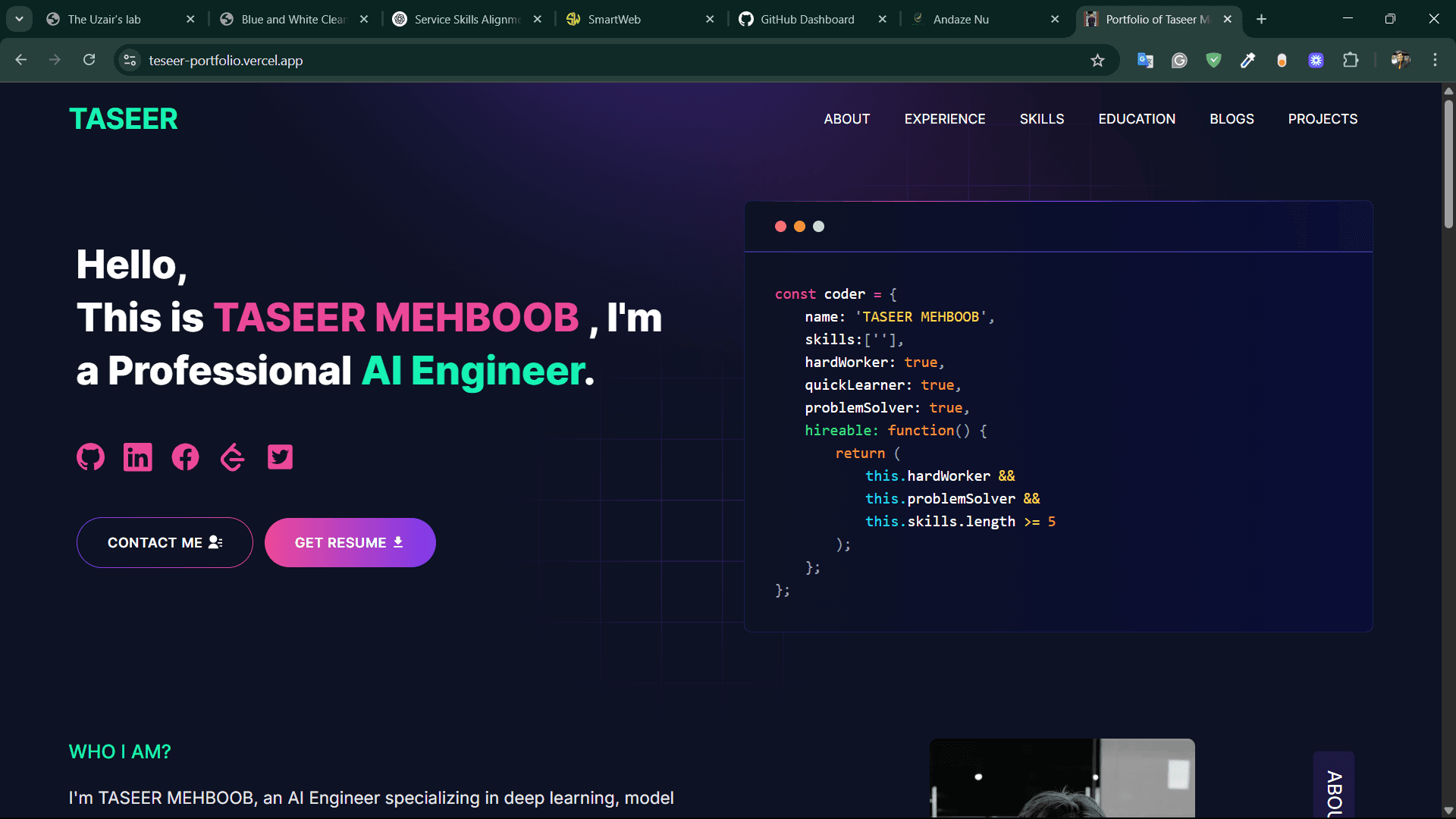 Teseer Portfolio & Blog